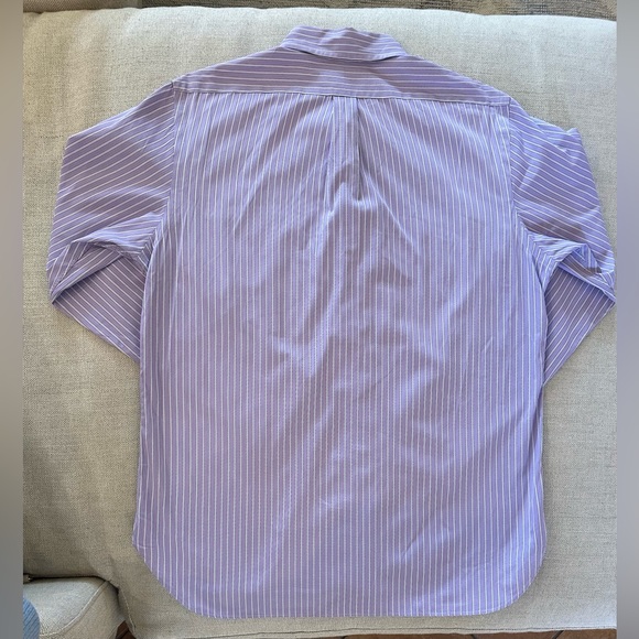 Ralph Lauren Shirting Stripe Button Down Sport Shirt In Lavender/Piink 16 1/2 - Picture 5 of 5